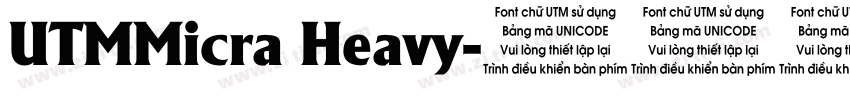 UTMMicra Heavy字体转换